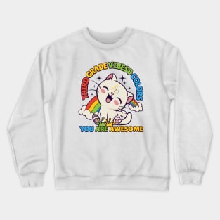 Third Grade Vibes You Are Awesome Back To School 3rd Grade Crewneck Sweatshirt